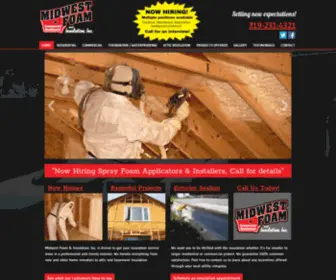 Midwestfoamandinsulation.com(Midwest Foam and Insulation Inc Insulation Cedar Falls) Screenshot