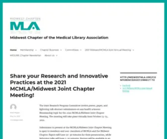 Midwestmla.org(Midwest Chapter of the Medical Library Association) Screenshot