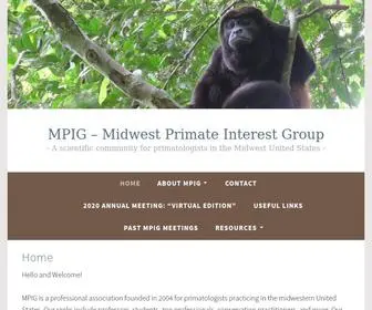 Midwestprimates.org(A scientific community for primatologists in the Midwest United States) Screenshot