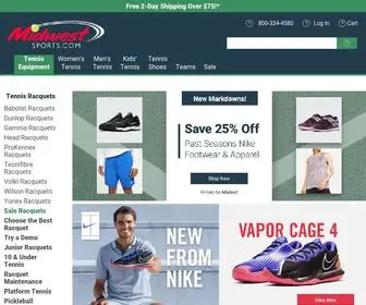 Midwestsports.com(Tennis Equipment) Screenshot