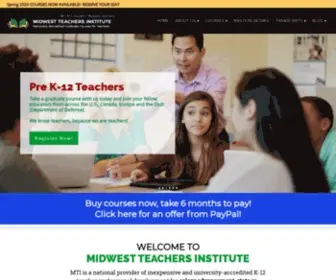 Midwestteachersinstitute.org(Professional Development Courses & Graduate CE for Teachers) Screenshot