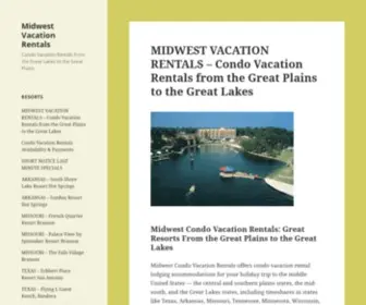 Midwestvacationrentals.com(Midwest Vacation Rentals) Screenshot