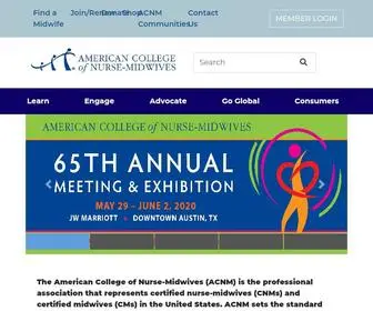 Midwife.org(The American College of Nurse) Screenshot