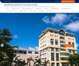 Mie.ac.mu(Mauritius Institute of Education) Screenshot