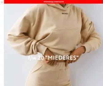 Miederes.com(Аутентичный бренд одежды MIEDERES) Screenshot