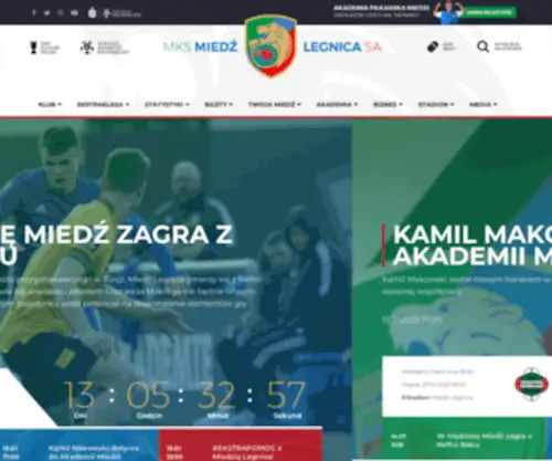 Miedzlegnica.eu(MKS Miedź Legnica) Screenshot