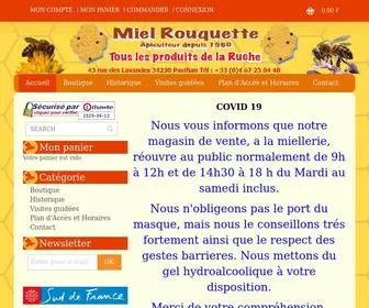 Miel-Rouquette.fr(Accueil Miel Rouquette) Screenshot