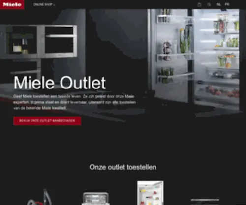 Miele-Outlet.be(Geef onze toestellen een tweede leven) Screenshot