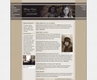 Miepgies.nl(Miep Gies) Screenshot