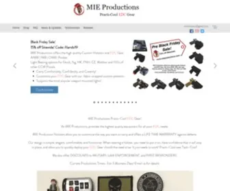 Mieproductions.com(Custom Kydex Holsters) Screenshot