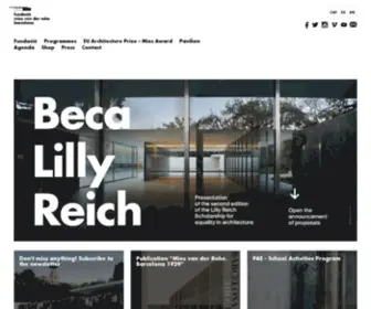Miesbcn.com(Fundació Mies van der Rohe) Screenshot