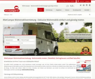 Mietcamper.de(MietCamper Wohnmobilvermietung) Screenshot