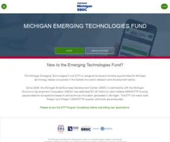 Mietf.org(SBDC Emerging Technology Fund) Screenshot