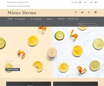 MieuxDerma.com.au(Mieux Derma) Screenshot