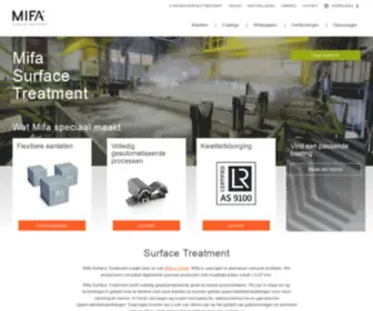 Mifa-Surfacetreatment.eu(Mifa Surface Treatment in Venlo) Screenshot