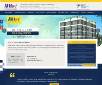 Mifse.com(Mangalore Institute of Fire & Safety Engineering) Screenshot