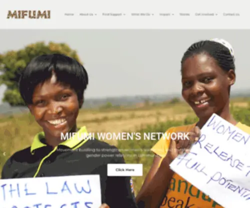 Mifumi.org(Leading charity fighting Women's & Children's rights) Screenshot