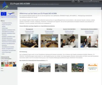 Mig-Komm.eu(EU-Projekt MIG-KOMM | Mehrsprachige interkulturelle Geschäftskommunikation für Europa) Screenshot