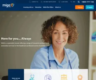 Miga.com.au(Australia's medical indemnity insurance experts) Screenshot