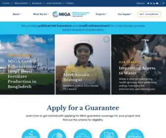 Miga.org(Multilateral Investment Guarantee Agency) Screenshot