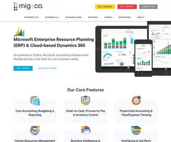 Mig.com(Microsoft Dynamics ERP) Screenshot