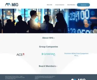 Migholding.com(MIG Group) Screenshot