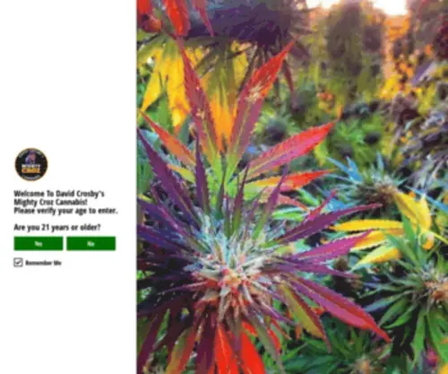 Mightycroz.com(David Crosby's Cannabis brand) Screenshot