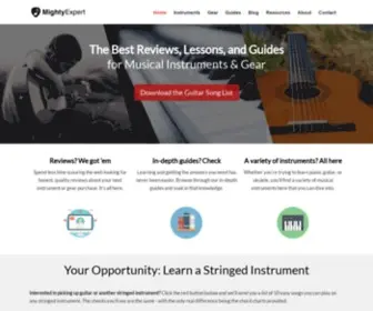 Mightyexpert.com(Musical Instrument Reviews) Screenshot