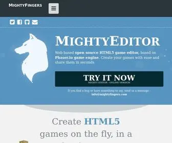 Mightyfingers.com(HTML5 Game Editor) Screenshot