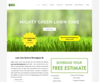 Mightygreenlawncare.com(The best lawn care Birmingham AL has to offer) Screenshot