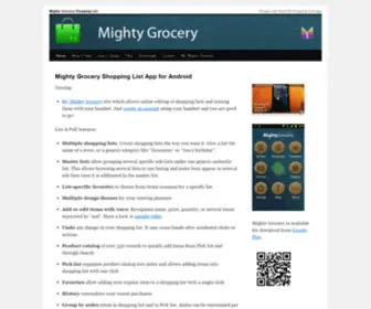 Mightygrocery.com(Mighty Grocery Shopping List) Screenshot