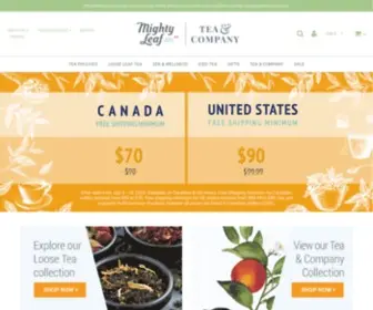 Mightyleaf.ca(Mighty Leaf Tea Canada) Screenshot