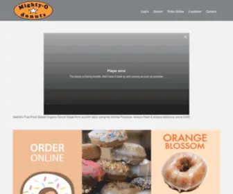 Mightyo.com(Mighty-O Donuts) Screenshot
