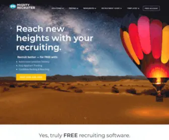 Mightyrecruiter.com(Homepage) Screenshot