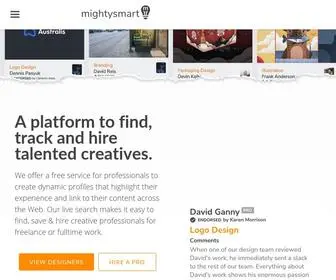 Mightysmart.co(Visual Resumes for Creative Professionals) Screenshot