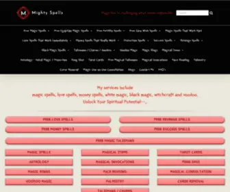 Mightyspells.com(Magic Spells) Screenshot