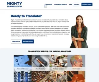 Mightytranslation.com(MIGHTY TRANSLATION) Screenshot