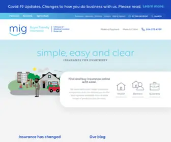 Miginsurance.ca(Insurance Quotes for Home) Screenshot