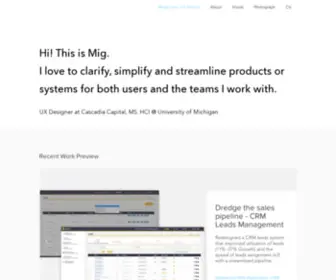 Miglee.info(Mingli Lee) Screenshot