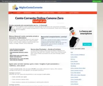 Migliorcontocorrente.org(Apertura del conto bancario online) Screenshot