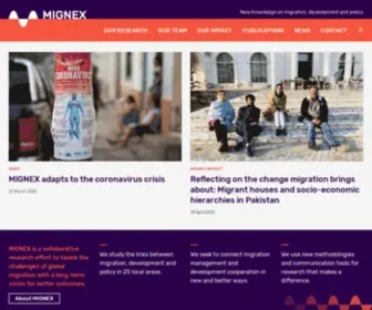 Mignex.org(Homepage) Screenshot