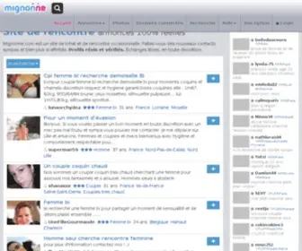 Mignonne.info(Rencontre Coquine Gratuite) Screenshot