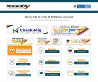 Migracioncolombia.gov.co(MIGRACIÓN) Screenshot