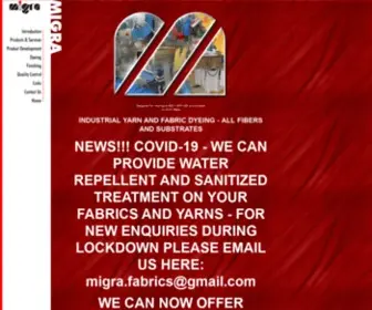 Migragroup.com(Migra Fabrics) Screenshot