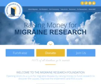 Migraineresearchfoundation.org(Migraine Research Foundation) Screenshot