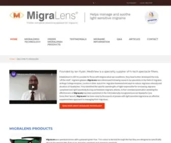 Migralens.com(Migraine Glasses for Light Sensitivity) Screenshot