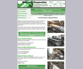 Migrandy.com(Extrusion and Injection Molding Screw and Barrel Manufacturing) Screenshot