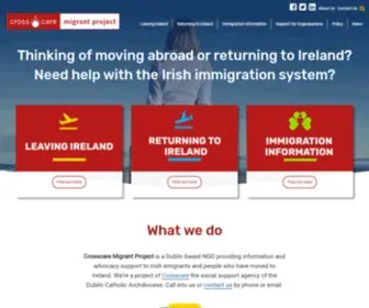 Migrantproject.ie(Crosscare Migrant Project) Screenshot