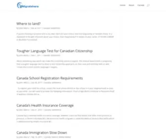 Migratehere.com(Migrate canada) Screenshot