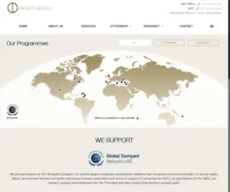 Migrateworld.com(Citizenship & Second Passport by Investment Services) Screenshot